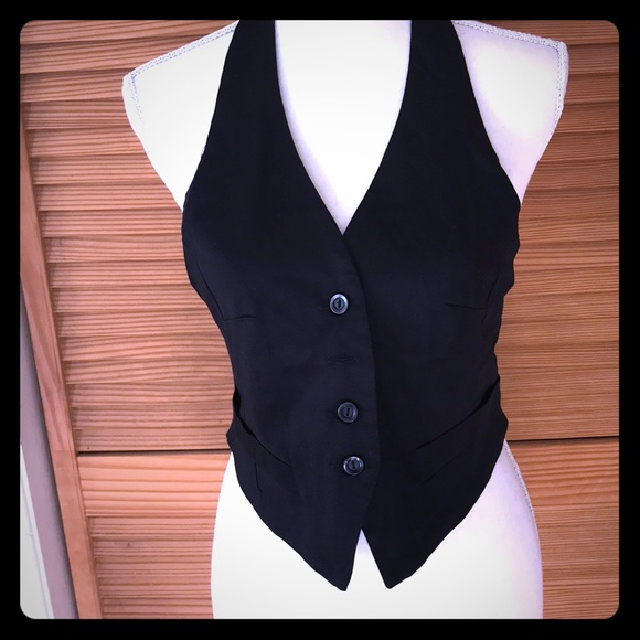 black halter vest